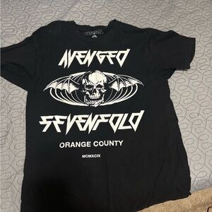 Avenged Sevenfold Black T-Shirt with skull